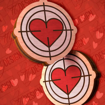 Intra απο ξύλο plywood 3mm-4mm πάχος – Valentines Stud Σκουλαρίκια Δίασταση  5x5 cm INTRAFABR-83059411 - Image 1