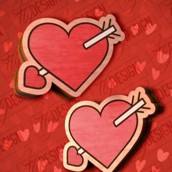 Intra απο ξύλο plywood 3mm-4mm πάχος – Valentines Stud Σκουλαρίκια Δίασταση  5x5 cm INTRAFABR-83060957 - Image 4