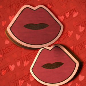 Intra απο ξύλο plywood 3mm-4mm πάχος – Valentines Stud Σκουλαρίκια Δίασταση  5x5 cm INTRAFABR-83059159