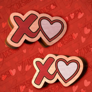 Intra απο ξύλο plywood 3mm-4mm πάχος – Valentines Stud Σκουλαρίκια Δίασταση  5x5 cm INTRAFABR-83059179