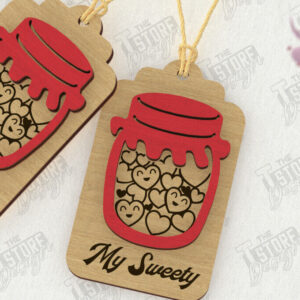 Intra απο ξύλο plywood 3mm-4mm πάχος – Ετικέτα του Αγίου Βαλεντίνου | Ετικέτα δώρου | Διακόσμηση δώρου Δίασταση 20x20 cm INTRAFABR-111310422