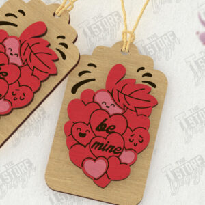 Intra απο ξύλο plywood 3mm-4mm πάχος – Ετικέτα του Αγίου Βαλεντίνου | Ετικέτα δώρου | Διακόσμηση δώρου Δίασταση 20x20 cm INTRAFABR-111310428