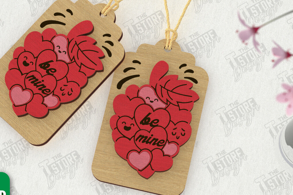 Intra απο ξύλο plywood 3mm-4mm πάχος – Ετικέτα του Αγίου Βαλεντίνου | Ετικέτα δώρου | Διακόσμηση δώρου Δίασταση  20x20 cm INTRAFABR-111310428