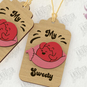 Intra απο ξύλο plywood 3mm-4mm πάχος – Ετικέτα του Αγίου Βαλεντίνου | Ετικέτα δώρου | Διακόσμηση δώρου Δίασταση 20x20 cm INTRAFABR-111348580