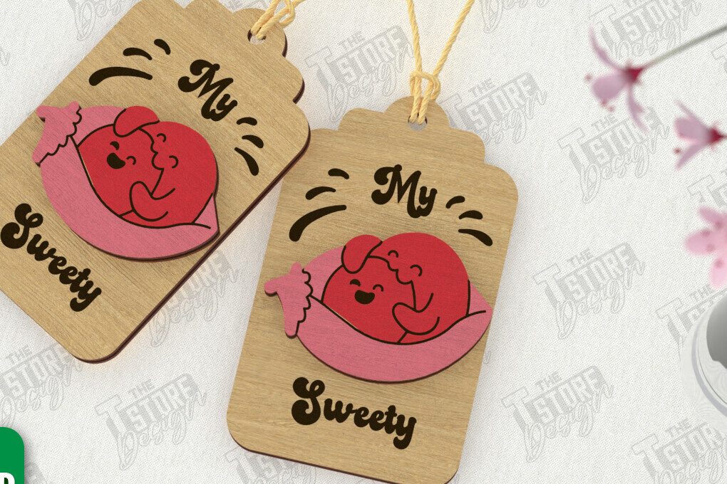 Intra απο ξύλο plywood 3mm-4mm πάχος – Ετικέτα του Αγίου Βαλεντίνου | Ετικέτα δώρου | Διακόσμηση δώρου Δίασταση  20x20 cm INTRAFABR-111348580