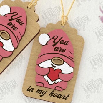 Intra απο ξύλο plywood 3mm-4mm πάχος – Ετικέτα του Αγίου Βαλεντίνου | Ετικέτα δώρου | Διακόσμηση δώρου Δίασταση  20x20 cm INTRAFABR-111310444 - Image 1