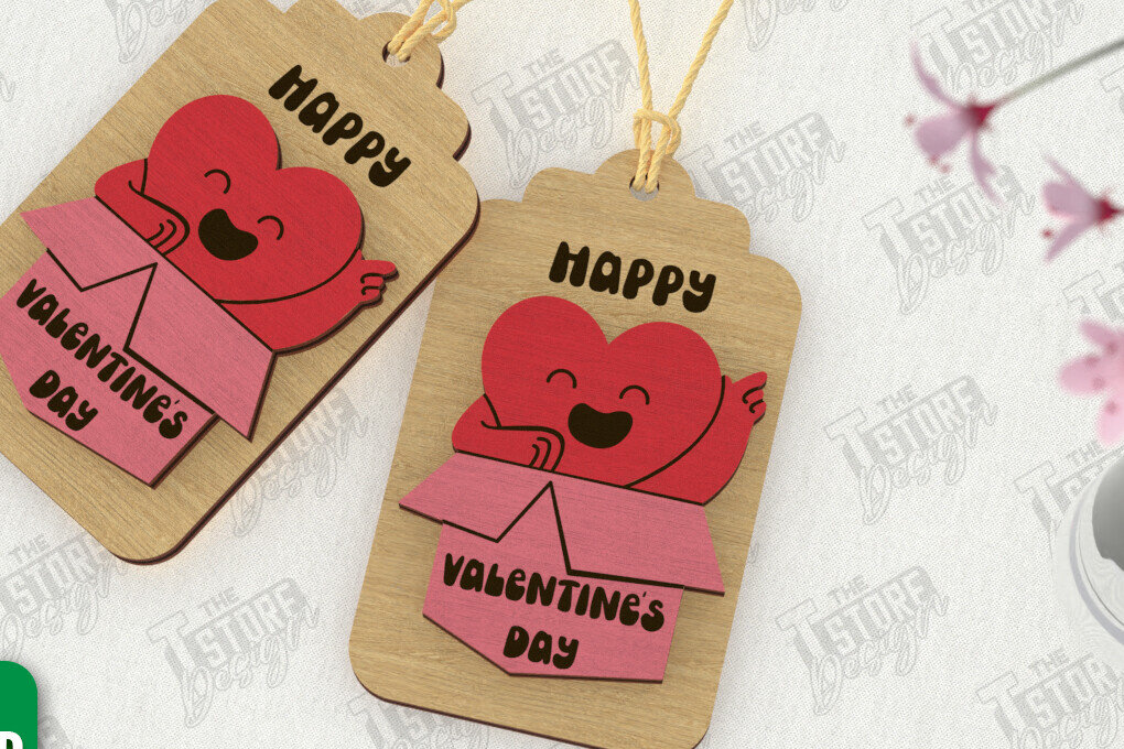 Intra απο ξύλο plywood 3mm-4mm πάχος – Ετικέτα του Αγίου Βαλεντίνου | Ετικέτα δώρου | Διακόσμηση δώρου Δίασταση  20x20 cm INTRAFABR-111310442