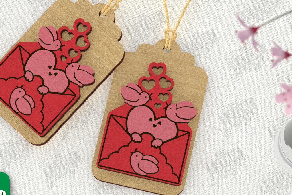 Intra απο ξύλο plywood 3mm-4mm πάχος – Ετικέτα του Αγίου Βαλεντίνου | Ετικέτα δώρου | Διακόσμηση δώρου Δίασταση  20x20 cm INTRAFABR-111310458
