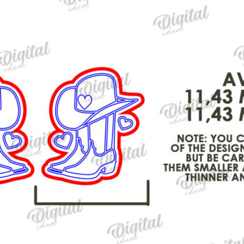 Intra απο ξύλο plywood 3mm-4mm πάχος – Σκουλαρίκια του Αγίου Βαλεντίνου με λέιζερ Δίασταση  5x5 cm INTRAFABR-112501474 - Image 2
