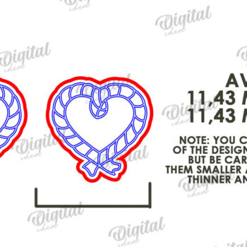Intra απο ξύλο plywood 3mm-4mm πάχος – Σκουλαρίκια του Αγίου Βαλεντίνου με λέιζερ Δίασταση  5x5 cm INTRAFABR-112501527 - Image 2