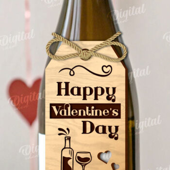 Intra απο ξύλο plywood 3mm-4mm πάχος – Μπουκάλι κρασιού Αγίου Βαλεντίνου Ετικέτες Πακέτο Δίασταση  20x20 cm INTRAFABR-111598749 - Image 6