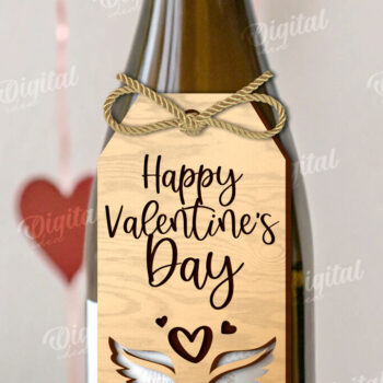 Intra απο ξύλο plywood 3mm-4mm πάχος – Μπουκάλι κρασιού Αγίου Βαλεντίνου Ετικέτες Πακέτο Δίασταση  20x20 cm INTRAFABR-111598749 - Image 9