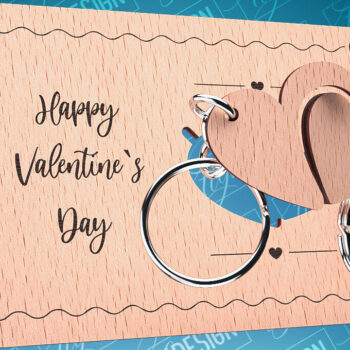 Intra απο ξύλο plywood 3mm-4mm πάχος – Ξύλινη κάρτα Αγίου Βαλεντίνου | CNC Δίασταση  20x20 cm INTRAFABR-87240470 - Image 1