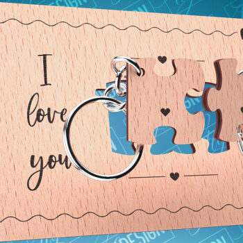 Intra απο ξύλο plywood 3mm-4mm πάχος – Ξύλινη κάρτα Αγίου Βαλεντίνου | CNC Δίασταση  20x20 cm INTRAFABR-87240481 - Image 1