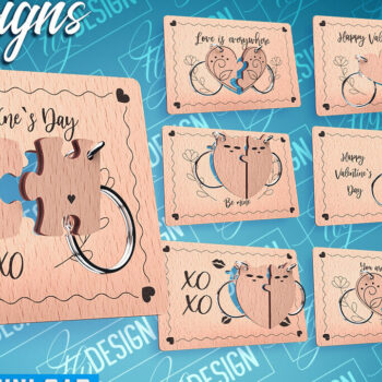 Intra απο ξύλο plywood 3mm-4mm πάχος – Ξύλινη κάρτα Αγίου Βαλεντίνου | CNC Δίασταση 20x20 cm INTRAFABR-87240499 - Image 1