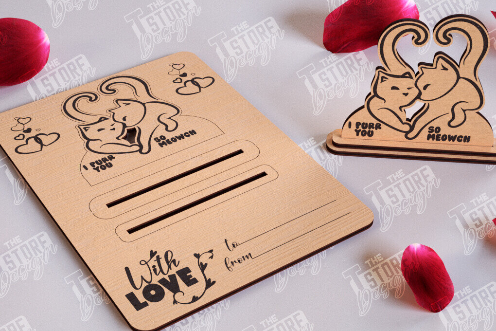 Intra απο ξύλο plywood 3mm-4mm πάχος – Ξύλινη κάρτα του Αγίου Βαλεντίνου | Ρομαντικό δώρο Δίασταση  20x20 cm INTRAFABR-110126522