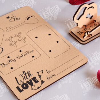 Intra απο ξύλο plywood 3mm-4mm πάχος – Ξύλινη κάρτα του Αγίου Βαλεντίνου | Ρομαντικό δώρο Δίασταση  20x20 cm INTRAFABR-110126509 - Image 1