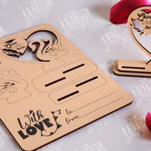 Intra απο ξύλο plywood 3mm-4mm πάχος – Ξύλινη κάρτα του Αγίου Βαλεντίνου | Ρομαντικό δώρο Δίασταση  20x20 cm INTRAFABR-110126518
