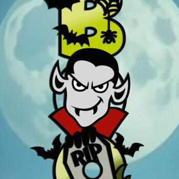 Intra απο ξύλο plywood 3mm-4mm πάχος – Βαμπίρ Dracula Boo Halloween Sign Hang Δίασταση  40x30 cm INTRAFABR-103581188 - Image 1