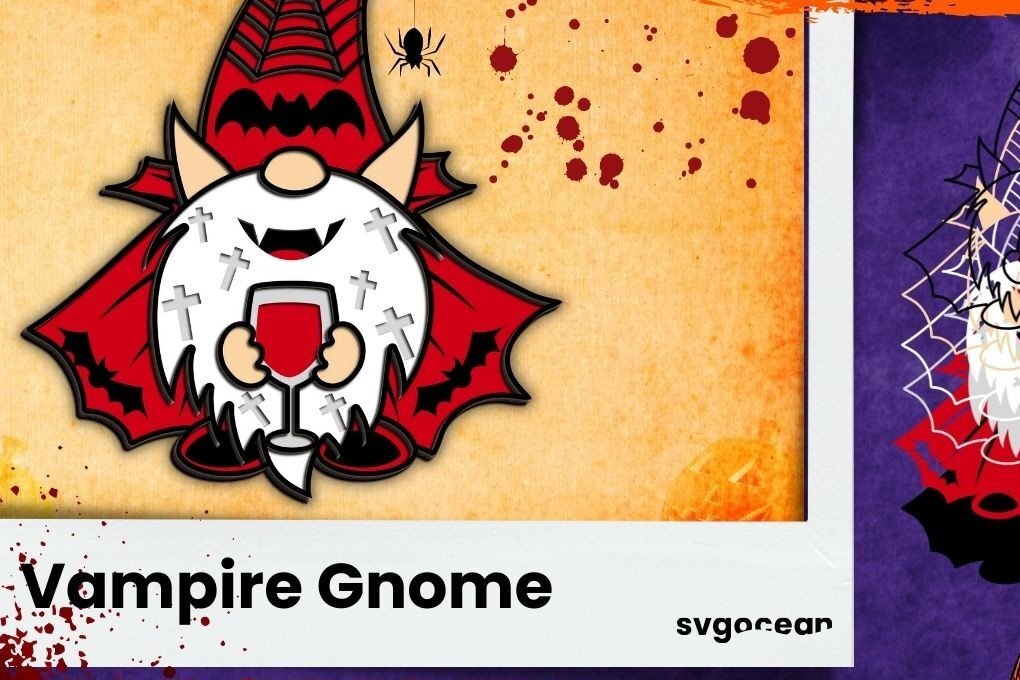 Intra απο ξύλο plywood 3mm-4mm πάχος – Αρχείο αποκοπής σε επίπεδα Vampire Gnome Δίασταση  20x20 cm INTRAFABR-36156164