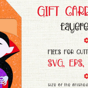 Intra απο ξύλο plywood 3mm-4mm πάχος – Κάτοχος δωροκάρτας Vampire Halloween Δίασταση  20x20 cm INTRAFABR-99374537