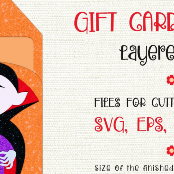 Intra απο ξύλο plywood 3mm-4mm πάχος – Κάτοχος δωροκάρτας Vampire Halloween Δίασταση  20x20 cm INTRAFABR-99374537 - Image 1