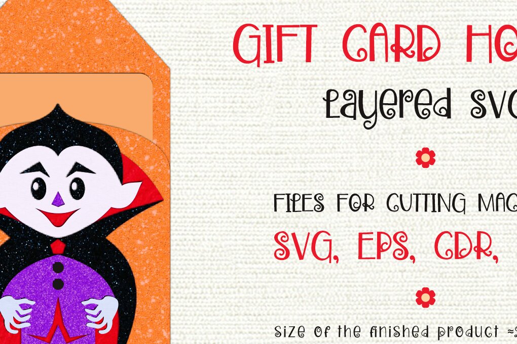 Intra απο ξύλο plywood 3mm-4mm πάχος – Κάτοχος δωροκάρτας Vampire Halloween Δίασταση  20x20 cm INTRAFABR-99374537