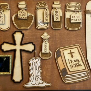 Intra απο ξύλο plywood 3mm-4mm πάχος – Vampire Hunter Kit Laser Δίασταση  20x20 cm INTRAFABR-50027103 - Image 1