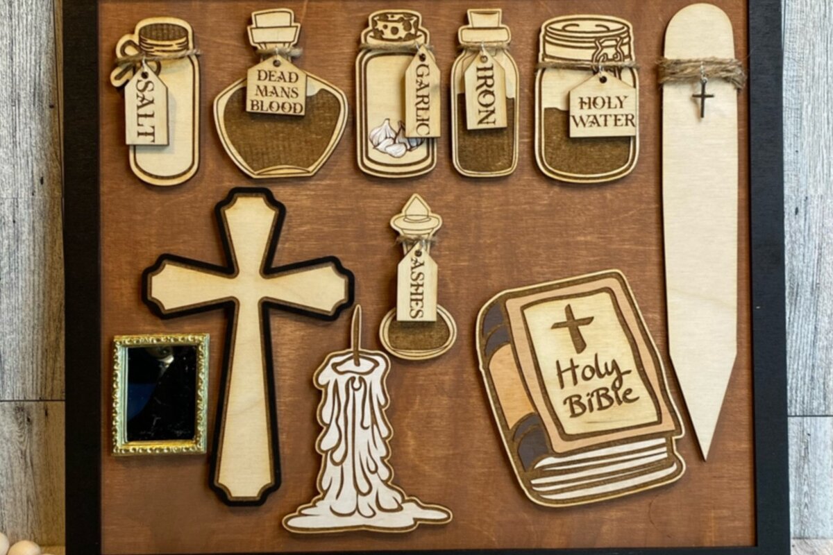 Intra απο ξύλο plywood 3mm-4mm πάχος – Vampire Hunter Kit Laser Δίασταση  20x20 cm INTRAFABR-50027103