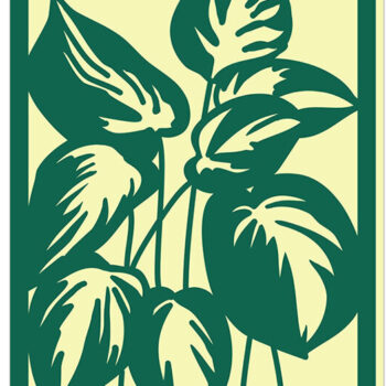 Intra απο ξύλο plywood 3mm-4mm πάχος – Κάρτα με ποικίλα φύλλα τροπικών φυτών Δίασταση  20x20 cm INTRAFABR-28530070 - Image 1