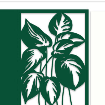 Intra απο ξύλο plywood 3mm-4mm πάχος – Κάρτα με ποικίλα φύλλα τροπικών φυτών Δίασταση  20x20 cm INTRAFABR-28530070 - Image 2