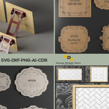 Intra απο ξύλο plywood 3mm-4mm πάχος – Vector κομμένα αρχεία για μηχανές λέιζερ 286 Δίασταση  20x20 cm INTRAFABR-56302582 - Image 1