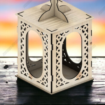 Intra απο ξύλο plywood 3mm-4mm πάχος – Διάνυσμα κομμένα σχέδια Φανάρι ρεσώ θήκη Δίασταση  20x20 cm INTRAFABR-92967916 - Image 2