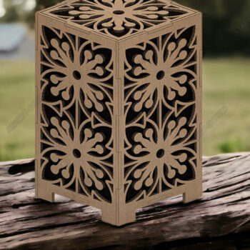 Intra απο ξύλο plywood 3mm-4mm πάχος – Διάνυσμα κομμένα σχέδια Φανάρι ρεσώ θήκη Δίασταση  20x20 cm INTRAFABR-92967127 - Image 2