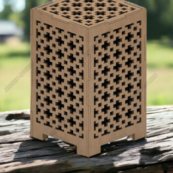 Intra απο ξύλο plywood 3mm-4mm πάχος – Διάνυσμα κομμένα σχέδια Φανάρι ρεσώ θήκη Δίασταση  20x20 cm INTRAFABR-92967127 - Image 6