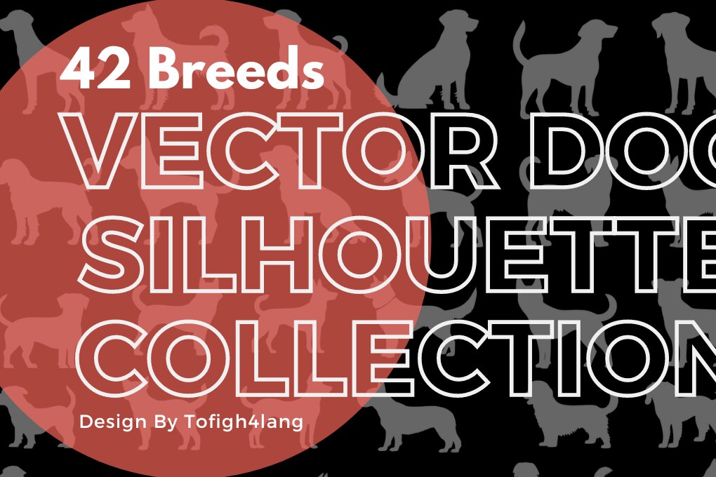 Intra απο ξύλο plywood 3mm-4mm πάχος – Vector Dog Silhouette Collection, Δίασταση  20x20 cm INTRAFABR-103210438