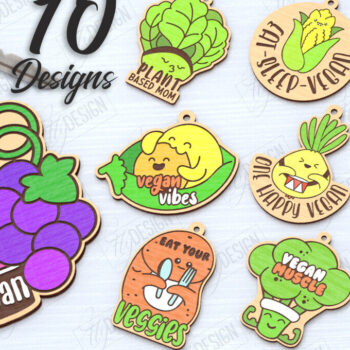 Intra απο ξύλο plywood 3mm-4mm πάχος – Πακέτο κοπής με λέιζερ Vegan μπρελόκ | CNC Δίασταση  5x5 cm INTRAFABR-120353751 - Image 1