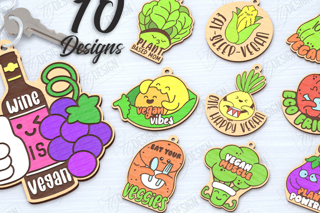 Intra απο ξύλο plywood 3mm-4mm πάχος – Πακέτο κοπής με λέιζερ Vegan μπρελόκ | CNC Δίασταση  5x5 cm INTRAFABR-120353751