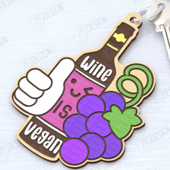 Intra απο ξύλο plywood 3mm-4mm πάχος – Πακέτο κοπής με λέιζερ Vegan μπρελόκ | CNC Δίασταση  5x5 cm INTRAFABR-120353751 - Image 5