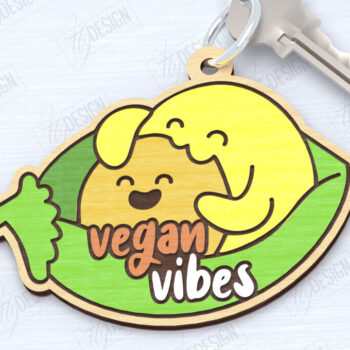 Intra απο ξύλο plywood 3mm-4mm πάχος – Vegan Κοπή Laser Μπρελόκ | Vegan μπρελόκ Δίασταση  5x5 cm INTRAFABR-120025155 - Image 1