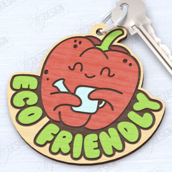 Intra απο ξύλο plywood 3mm-4mm πάχος – Vegan Κοπή Laser Μπρελόκ | Vegan μπρελόκ Δίασταση  5x5 cm INTRAFABR-120353699 - Image 1