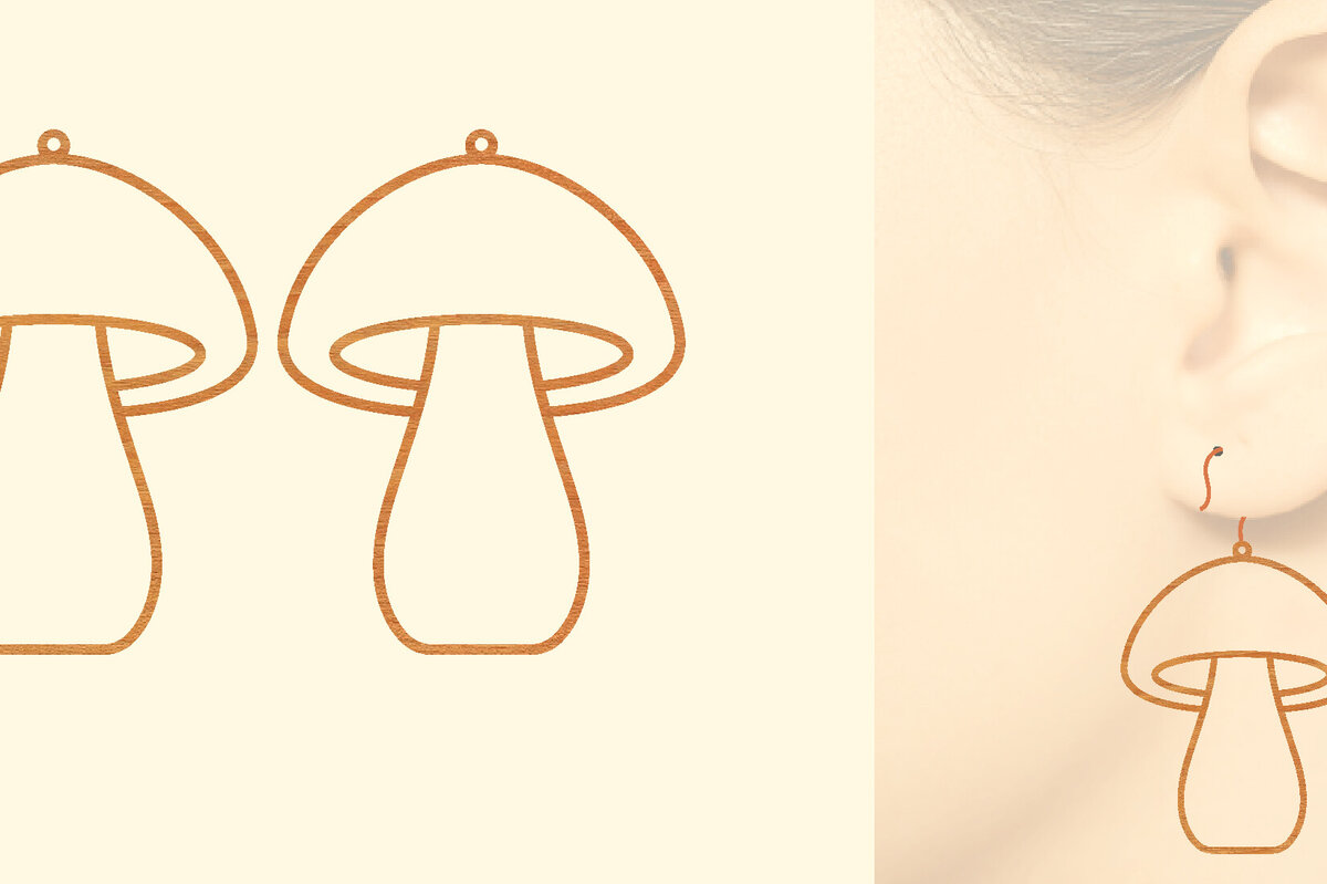 Intra απο ξύλο plywood 3mm-4mm πάχος – Σκουλαρίκια από φυτικό ξύλο με λέιζερ Δίασταση  5x5 cm INTRAFABR-97331079