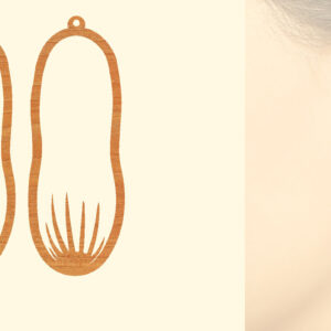 Intra απο ξύλο plywood 3mm-4mm πάχος – Σκουλαρίκια από φυτικό ξύλο με λέιζερ Δίασταση  5x5 cm INTRAFABR-97331247