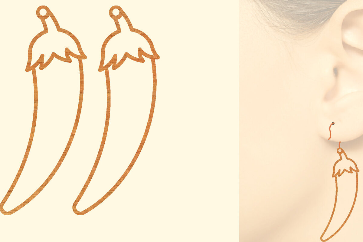 Intra απο ξύλο plywood 3mm-4mm πάχος – Σκουλαρίκια από φυτικό ξύλο με λέιζερ Δίασταση  5x5 cm INTRAFABR-97330718