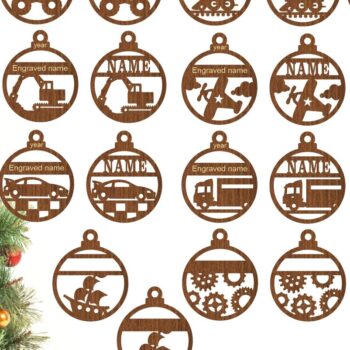 Intra απο ξύλο plywood 3mm-4mm πάχος – Χριστουγεννιάτικα στολίδια οχήματος, 10 Cut Δίασταση  20x20 cm INTRAFABR-76992195 - Image 1