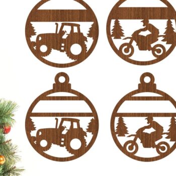 Intra απο ξύλο plywood 3mm-4mm πάχος – Χριστουγεννιάτικα στολίδια οχήματος, 10 Cut Δίασταση  20x20 cm INTRAFABR-76992195 - Image 2
