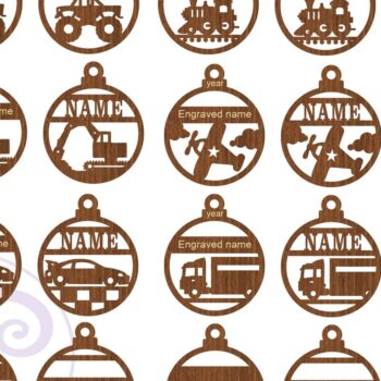 Intra απο ξύλο plywood 3mm-4mm πάχος – Χριστουγεννιάτικα στολίδια οχήματος, 10 Cut Δίασταση  20x20 cm INTRAFABR-76992195 - Image 5