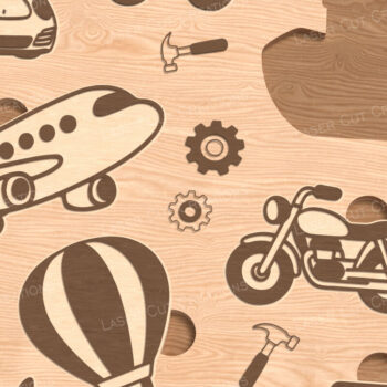 Intra απο ξύλο plywood 3mm-4mm πάχος – Vehicles Puzzle for Kids Δίασταση  20x20 cm INTRAFABR-122984364 - Image 2
