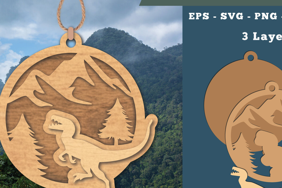 Intra απο ξύλο plywood 3mm-4mm πάχος – Στολίδι Velociraptor Δίασταση  20x20 cm INTRAFABR-112013591