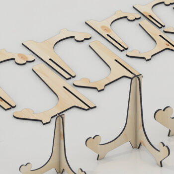 Intra απο ξύλο plywood 3mm-4mm πάχος – Ευέλικτες κλασικές βάσεις οθόνης Δίασταση  20x20 cm INTRAFABR-95612495 - Image 2